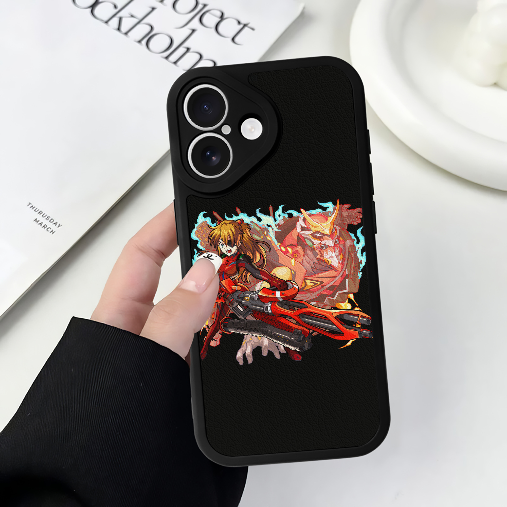 （画像用） EVA 新世紀エヴァンゲリオン 【iPhone 16シリーズ対応】シリコンスマホケース（レザー調） 材質：シリコン